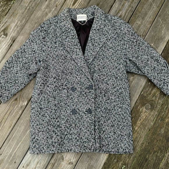 Studio C Women Jacket Vintage Coat Made in USA Wool Blend Size L Read Des Size
